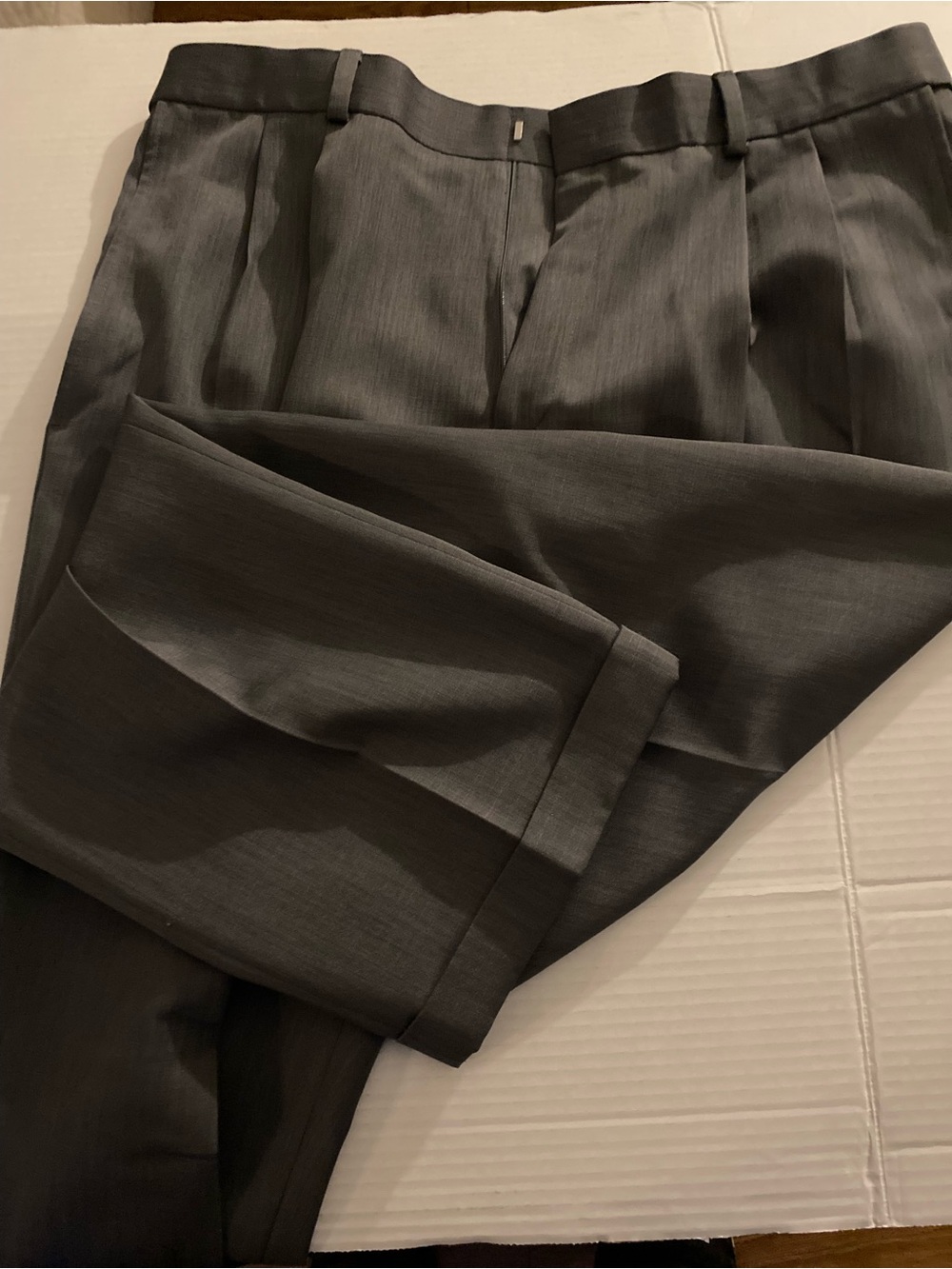 Haggar Men's Pleated Dress Pants - Charcoal Gray